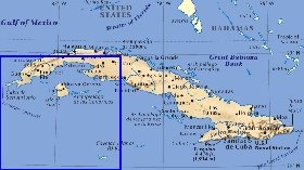 mapa de Cuba em ingles