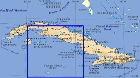 carte de Cuba en anglais