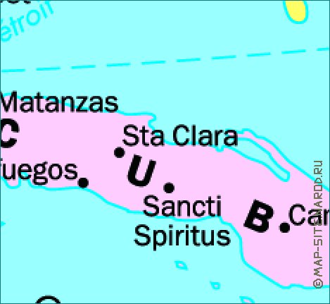 mapa de Cuba em frances