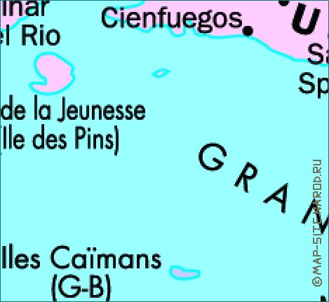 mapa de Cuba em frances