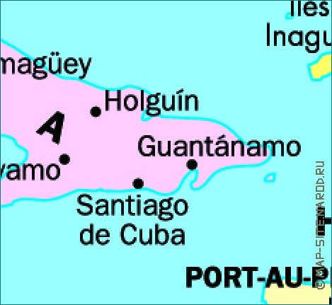 mapa de Cuba em frances