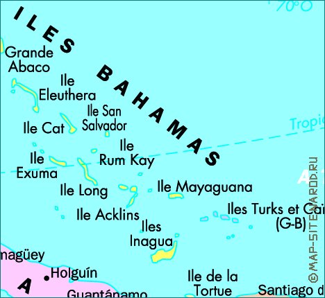 mapa de Cuba em frances