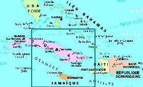 mapa de Cuba em frances