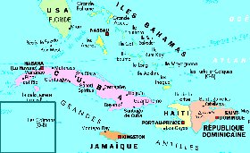 mapa de Cuba em frances