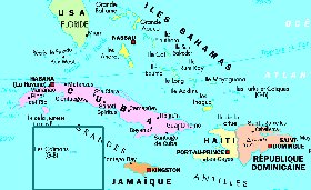 mapa de Cuba em frances