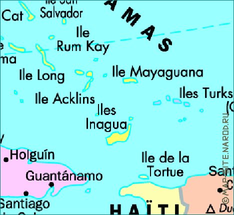 mapa de Cuba em frances