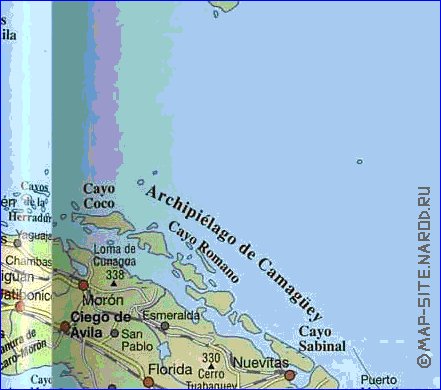 Transporte mapa de Cuba