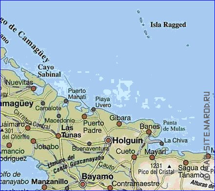 Transporte mapa de Cuba