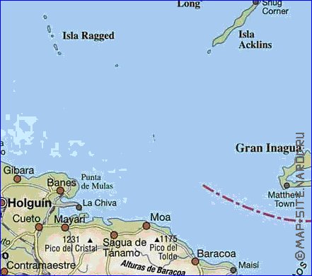 Transporte mapa de Cuba