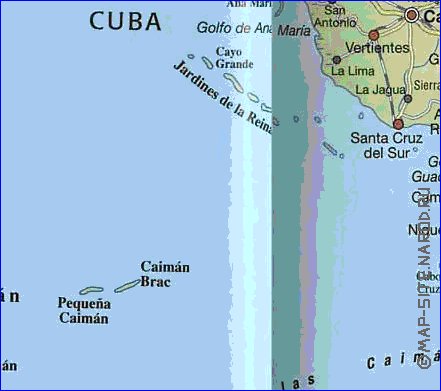 Transporte mapa de Cuba