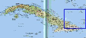 Transporte mapa de Cuba