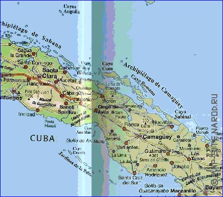 Transporte mapa de Cuba