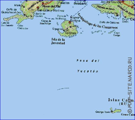 Transporte mapa de Cuba