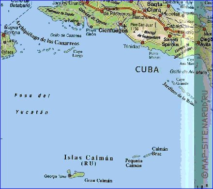 Transporte mapa de Cuba