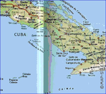 Transporte mapa de Cuba