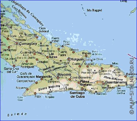 Transporte mapa de Cuba