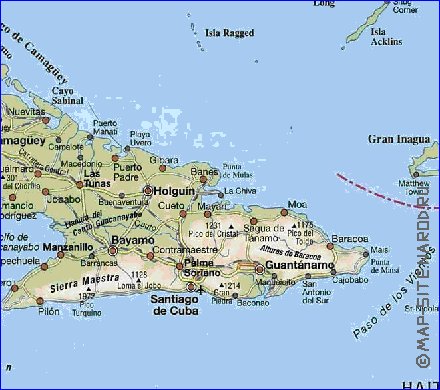 Transporte mapa de Cuba