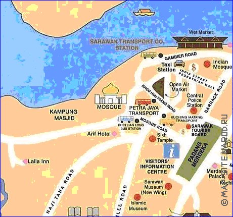 mapa de Kuching