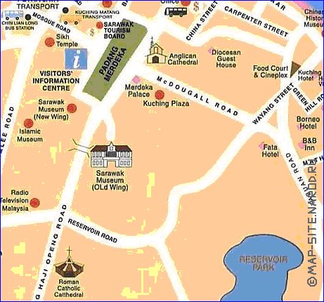 mapa de Kuching