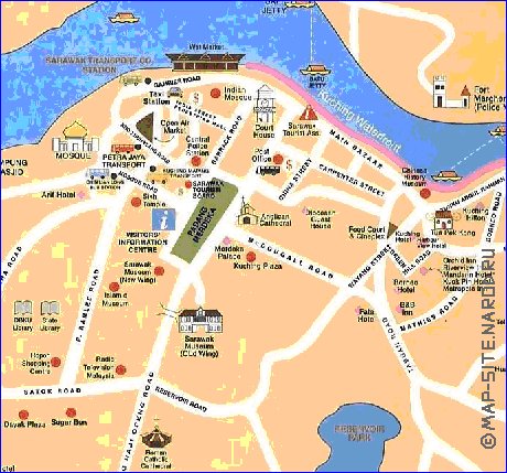mapa de Kuching