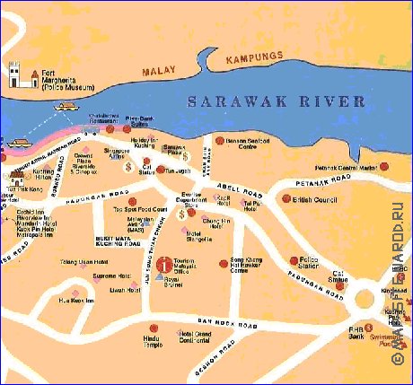 mapa de Kuching