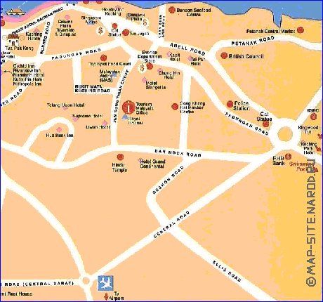 mapa de Kuching