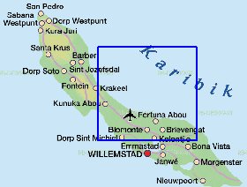 mapa de Curacao em alemao