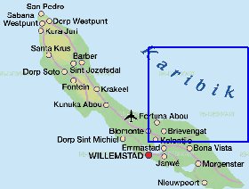 mapa de Curacao em alemao