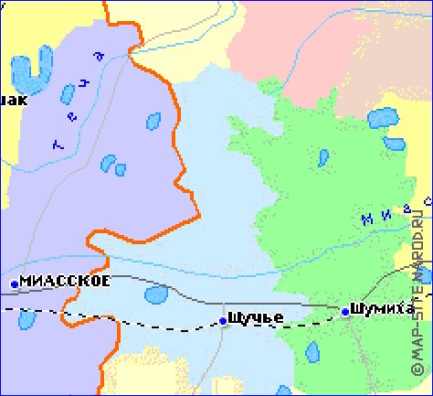 carte de Oblast de Kourgan