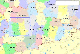 mapa de Oblast de Kurgan