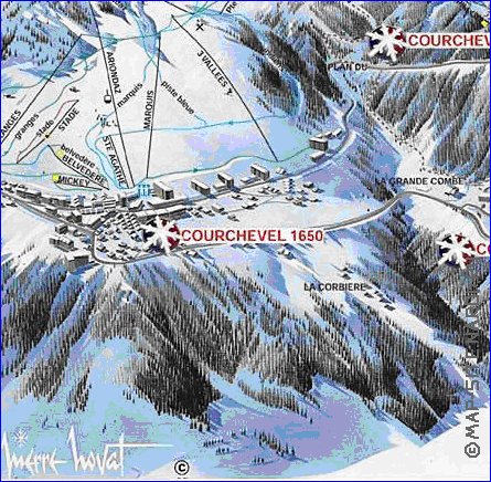 mapa de Courchevel