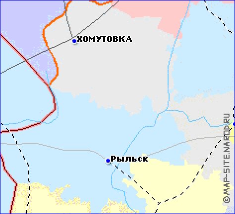 carte de Oblast de Koursk