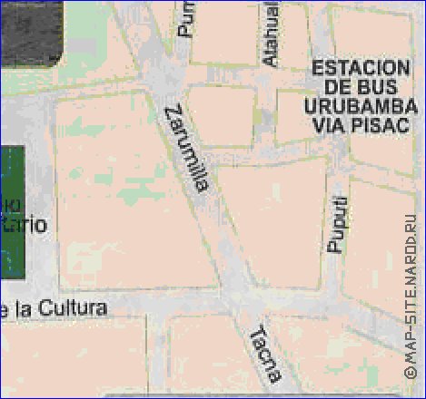 carte de Cuzco en espagnol