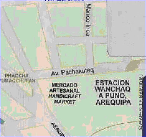 carte de Cuzco en espagnol