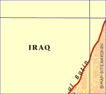 mapa de Kuwait em ingles