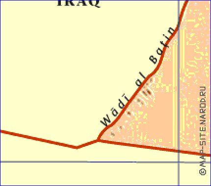 mapa de Kuwait em ingles
