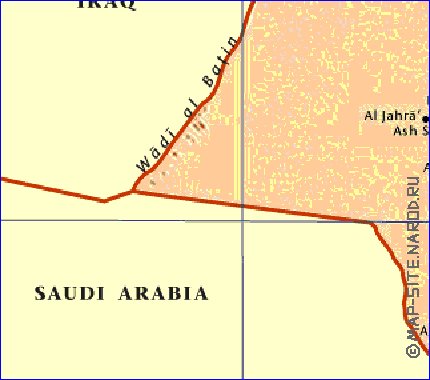 mapa de Kuwait em ingles