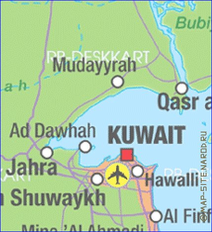 mapa de Kuwait em alemao