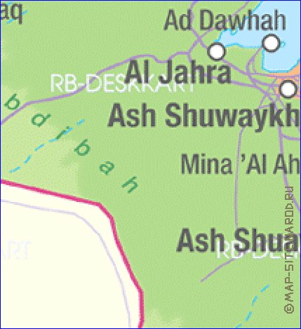 mapa de Kuwait em alemao