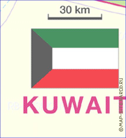 mapa de Kuwait em alemao