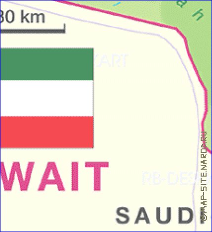 mapa de Kuwait em alemao