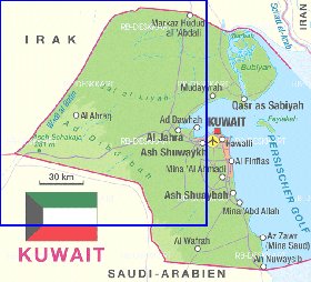 carte de Koweit en allemand