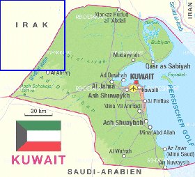 carte de Koweit en allemand