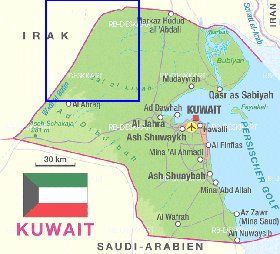 carte de Koweit en allemand