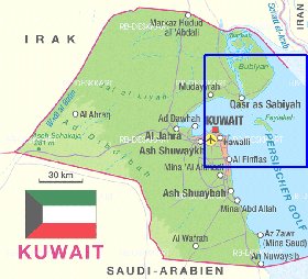 carte de Koweit en allemand