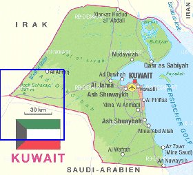 carte de Koweit en allemand