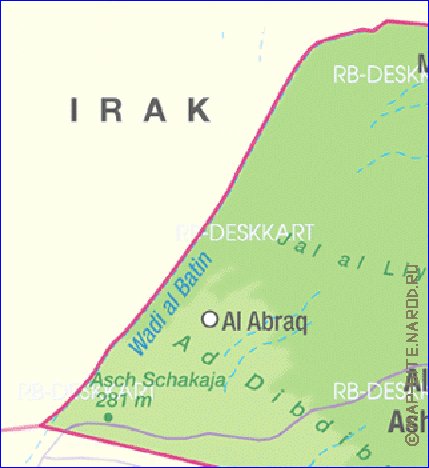 mapa de Kuwait em alemao