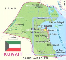 carte de Koweit en allemand