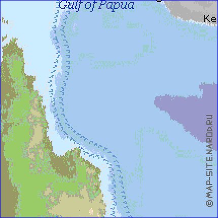 mapa de Queensland em ingles