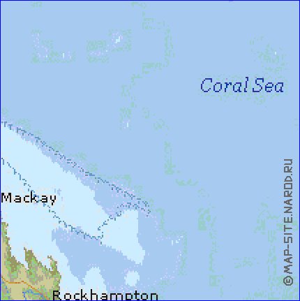 mapa de Queensland em ingles